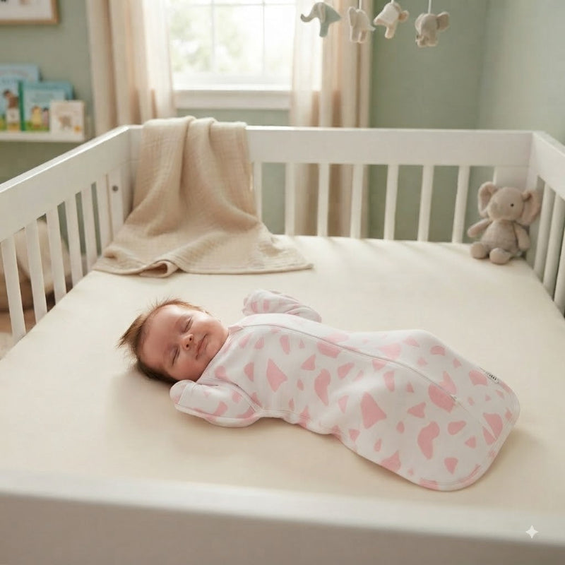 Bébé dort dans sa tog Gigoteuse dans berceau