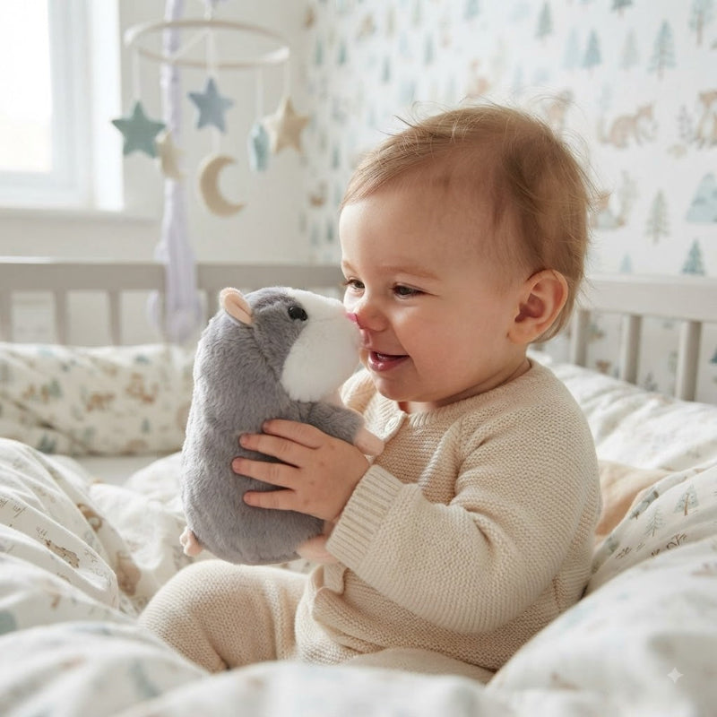Bébé fait calin hamster peluche interactive