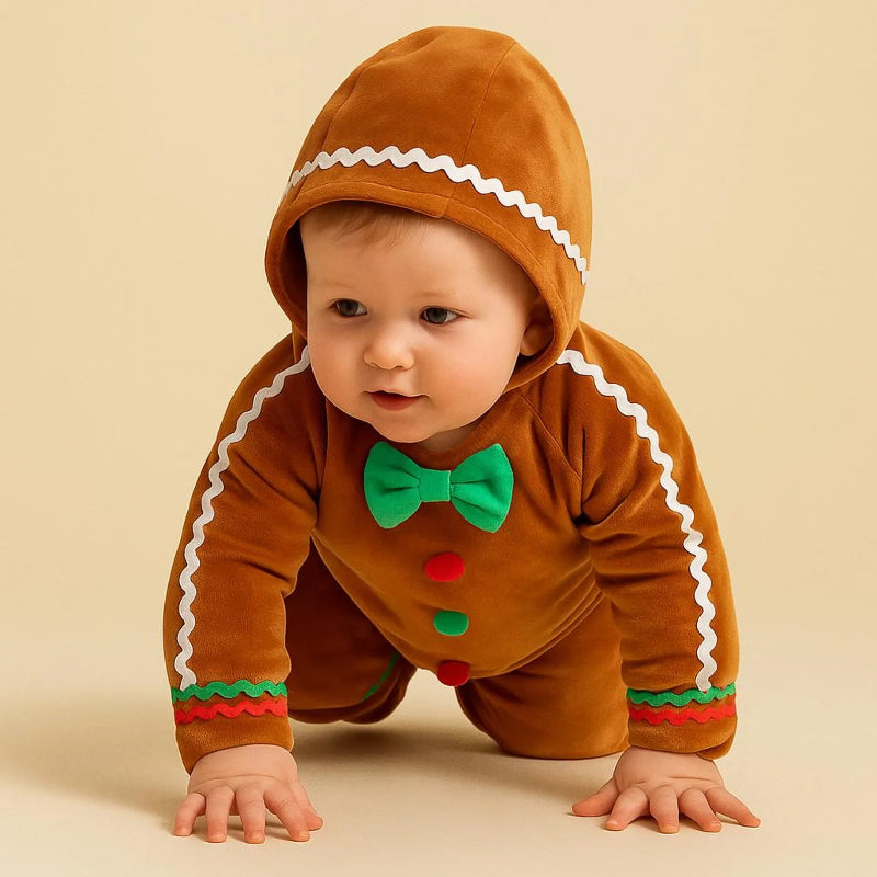 Bébé s'amuse en pyjama noel