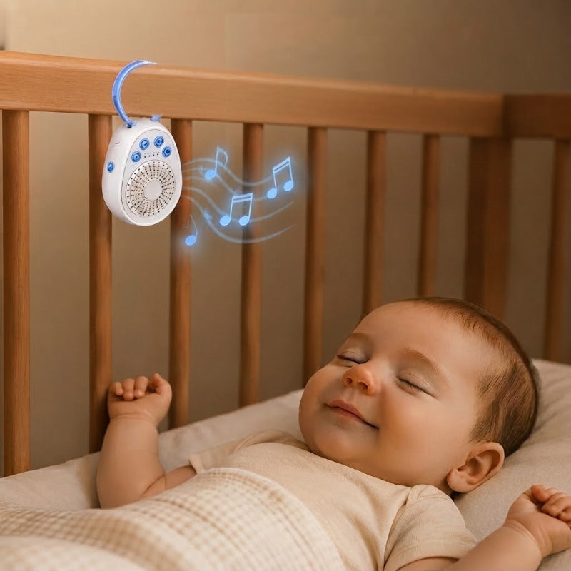 bébé dort avec sourire grâce veilleuse bébé bruit blanc