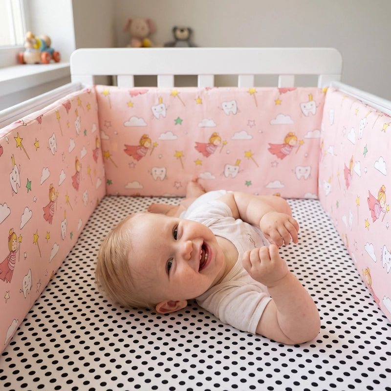 bébé protégé par tour de lit bébé fée
