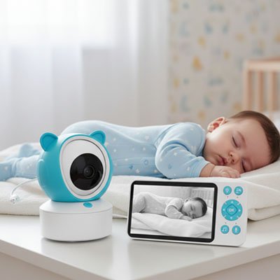 camera babyphone surveille bébé dort