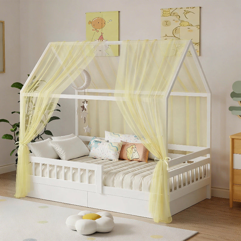ciel de lit enfant jaune