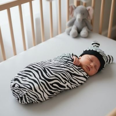 couverture- d'emmaillotage-bébé-zèbre