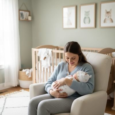 couverture- d'emmaillotage-maman-berce-bébé