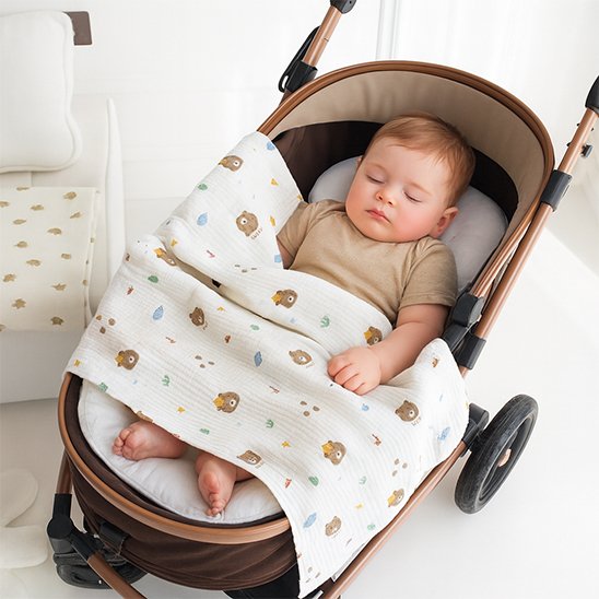 couverture-bébé-naissance-dort-poussette