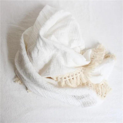 Couverture- bebe- Mousseline -blanche-neige