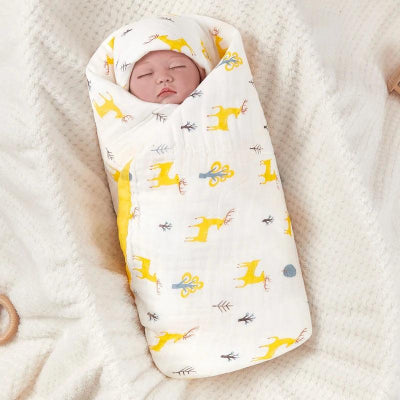 Couverture- Bebe- 100%- coton-emaillotage-bébé