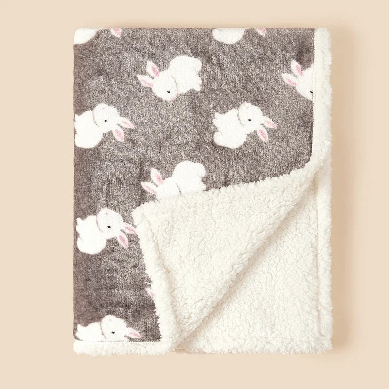 couerture-bébé-lapin-gris