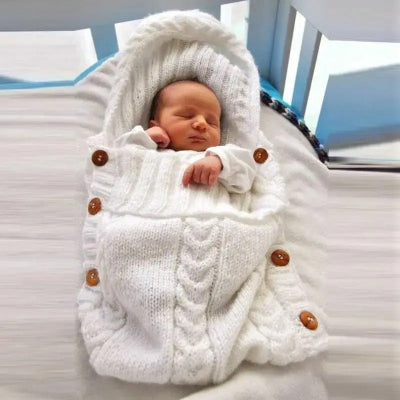 Couverture emmaillotage Bébé| Tricot - Création Bébé-Maman