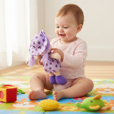  doudou-bébé-fille-Poupée de chiffon        