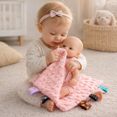 doudou bébé jeux serviette