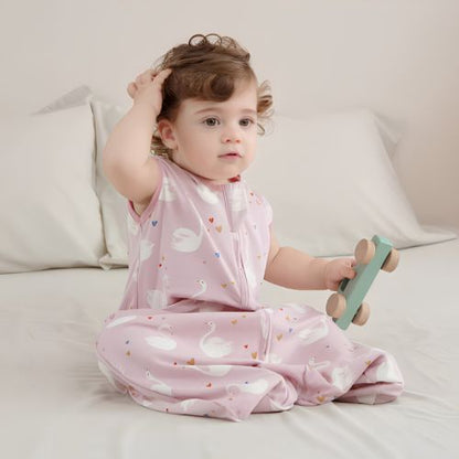 gigoteuse bebe cygne rose