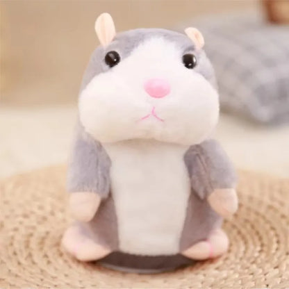 hamster peluche interactive Grise