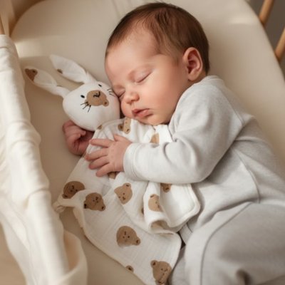  Lapin Doudou tête ours