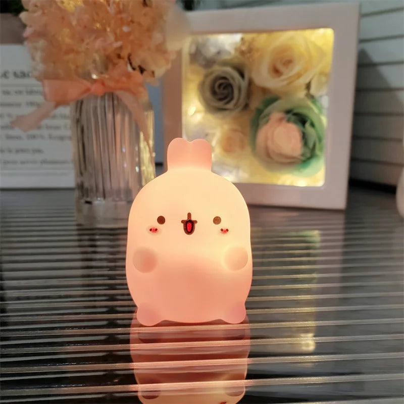 mini-veilleuse lapin rose