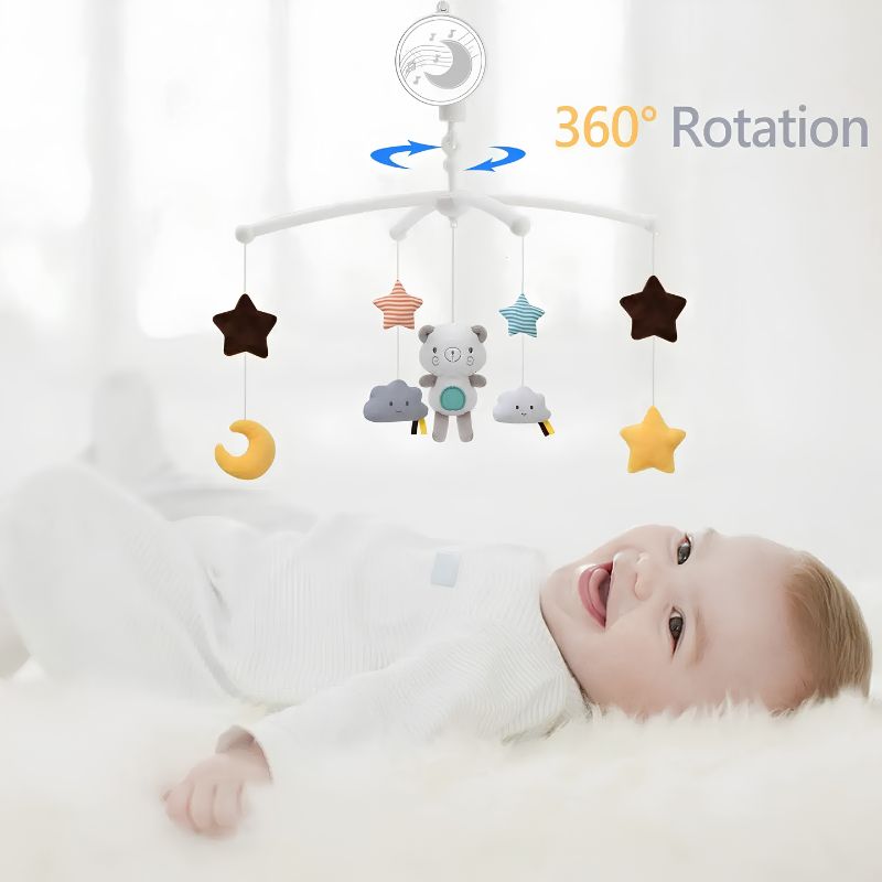 mobile bebe tourne 360 ° pour le bonheur de bébé