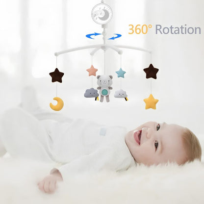 mobile bebe tourne 360 ° pour le bonheur de bébé
