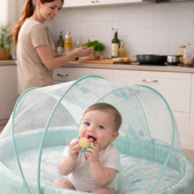 moustiquaire-cododo-bébé-dans-cuisine