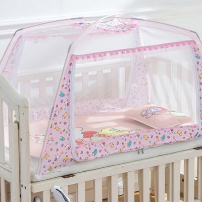 moustiquaire-pour-lit-de-bebe-rose