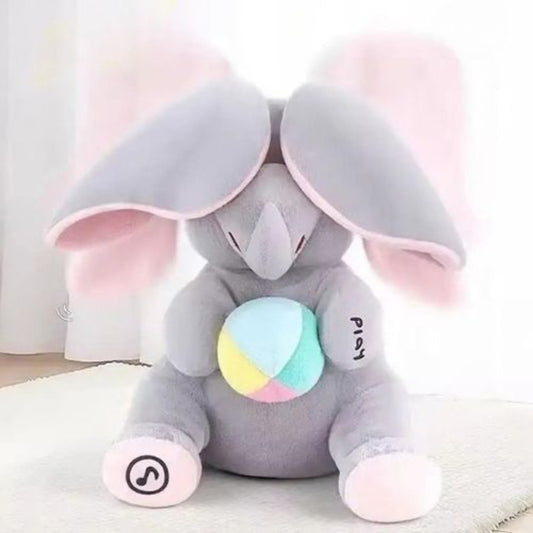 Peluche éléphant cache-cache rigolo