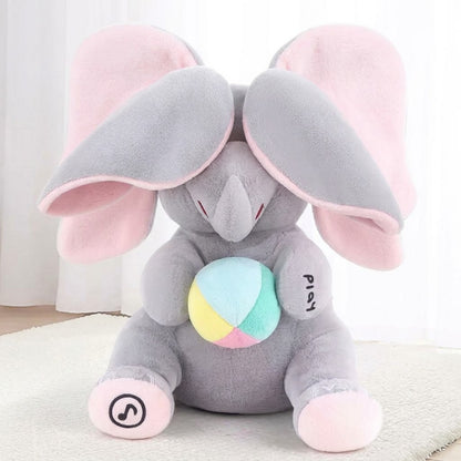 Peluche éléphant cache cache