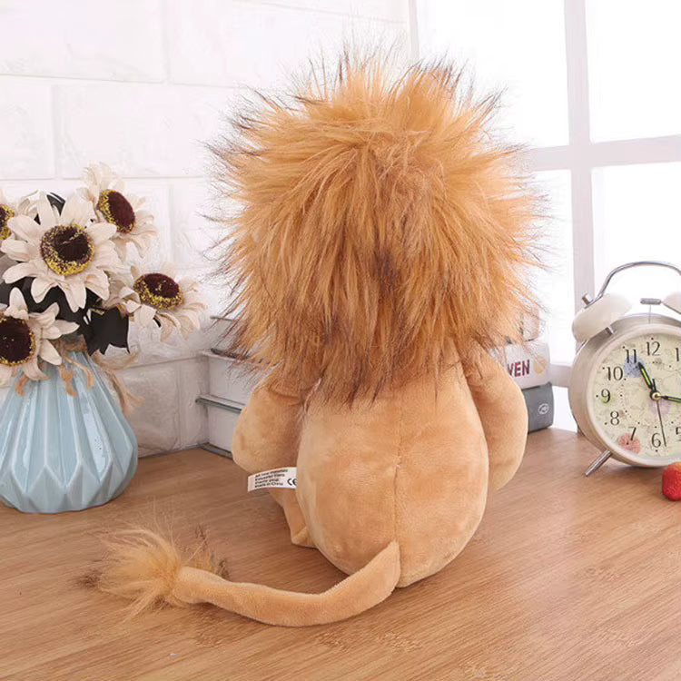Peluche lion de dos