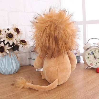 Peluche lion de dos