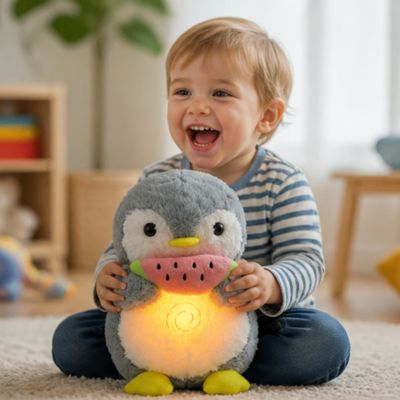 peluche-qui-respire-garçon-surpris