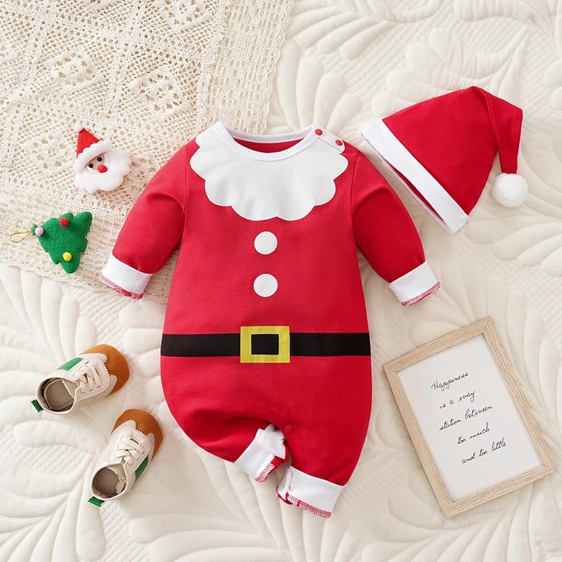 Pyjama Noël pour bebe avec bonnet père Noël