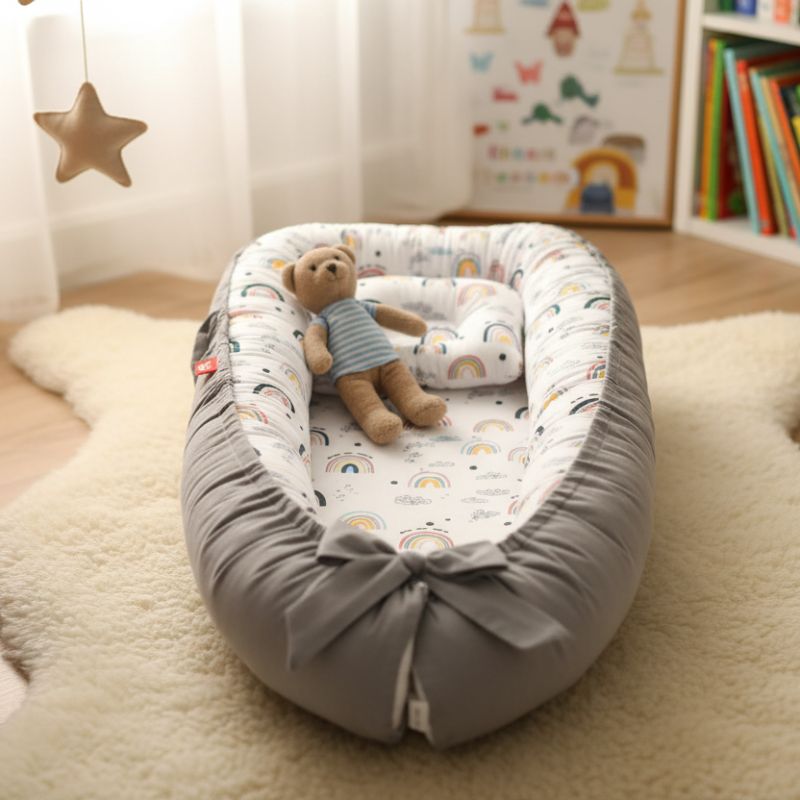 réducteur de lit bebe arc-en-ciel