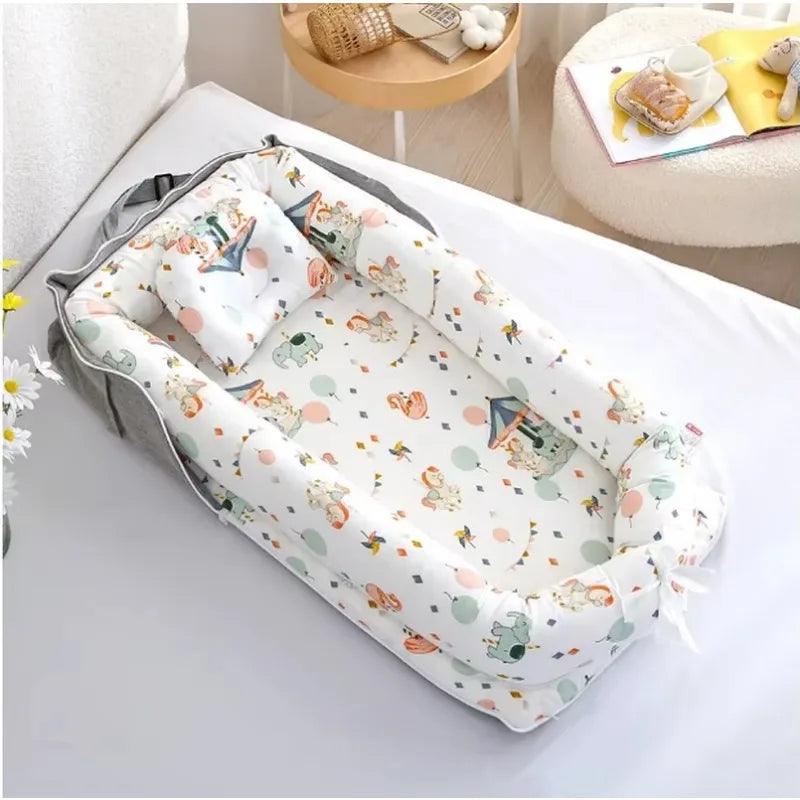 reducteur-de-lit-bebe-pliable-en-coton-avec-motif-animaux-de-carrousel