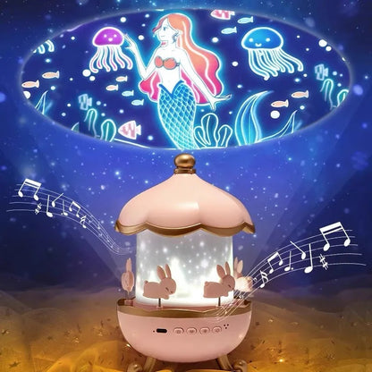 rituel avant sommeil avec veilleuse projection