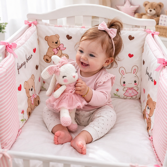 tour-de-lit-bebe-bébé-fille-souriante