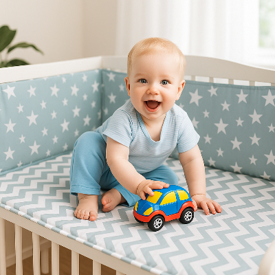 Tour-de-lit-bebe-avec-garçon-qui-joue