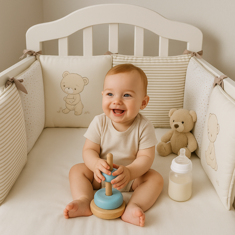 tour de lit ourson espace jeux lit