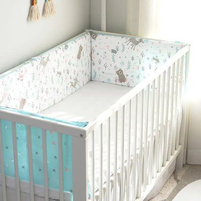 Tour de lit pour bebe animaux forest
