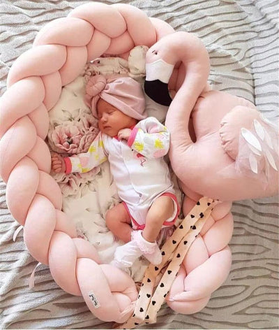 Tour de lit Tressé | Rose - Création Bébé-Maman