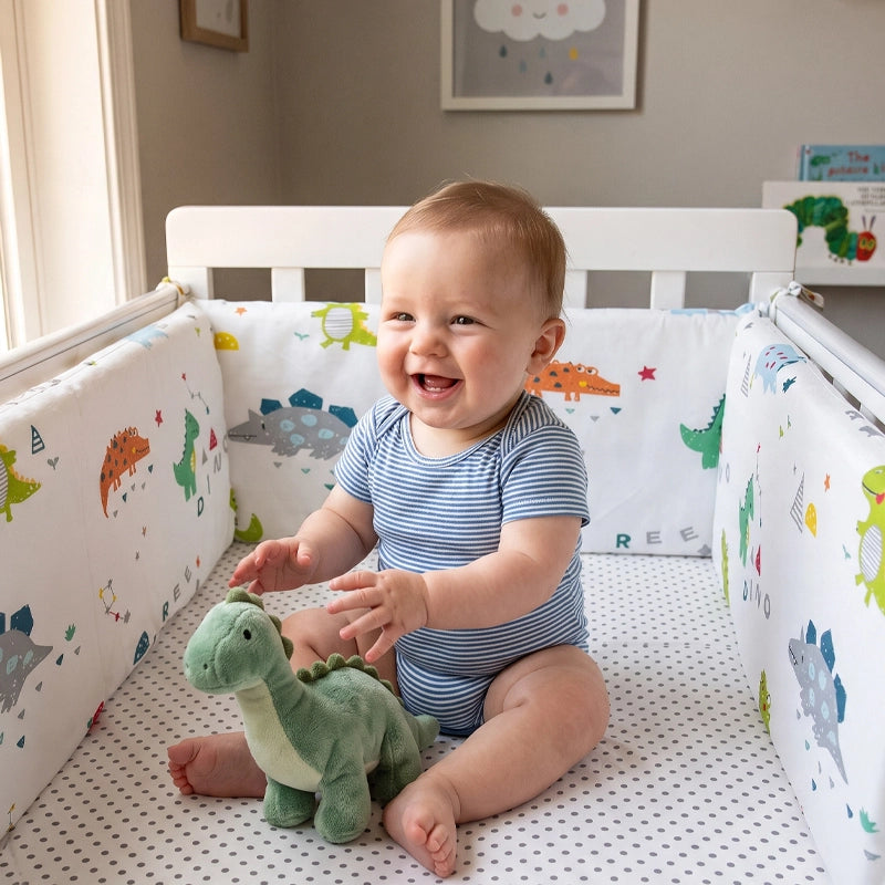 tour de lit bébé dragon et bébé