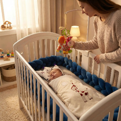 tresse-de-lit-bébé-maman-rassuré
