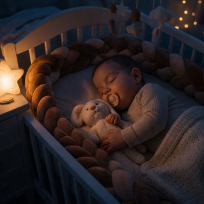 tresse-de-lit-bébé-peluche