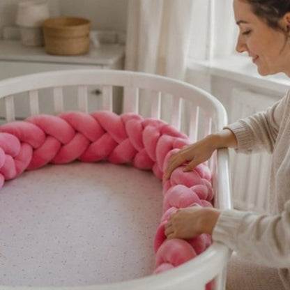 Tresse de lit bebe rose qui s'adapte au berceau