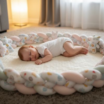 tresse de lit bebe salon autour bébé