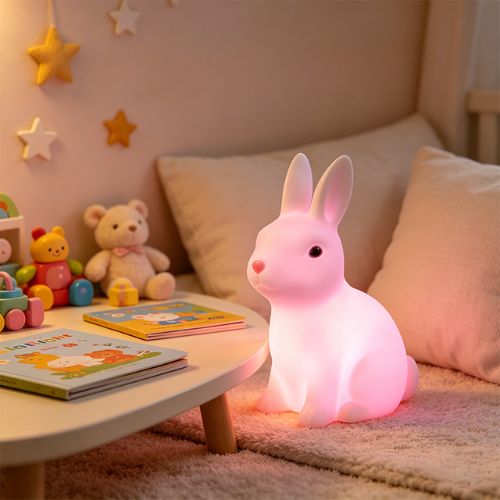 Veilleuse lapin Led rose
