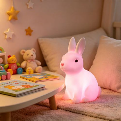 Veilleuse lapin Led rose