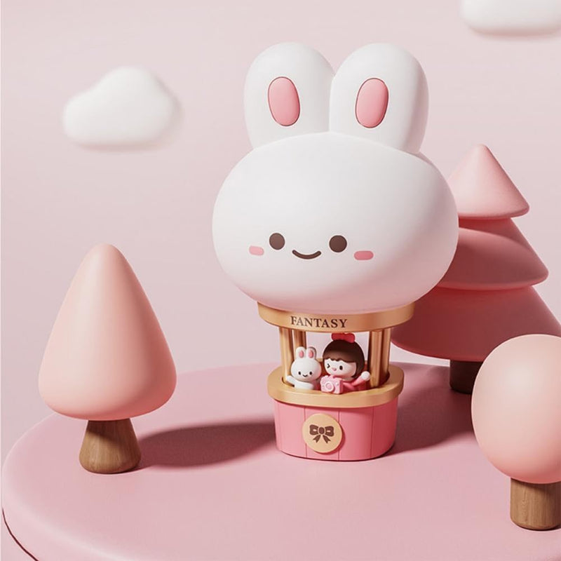 veilleuse lapin en rose
